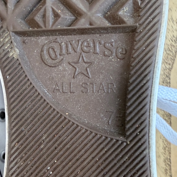 White CONVERSE All Star Platform Low Top Sneakers Size 7.5 (Women’s 9.5) - Picture 9 of 11